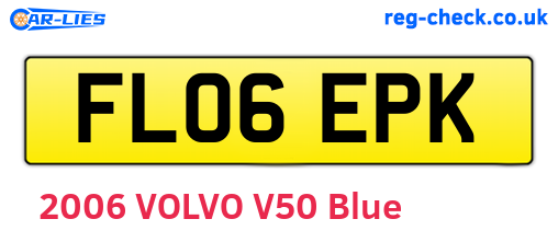 FL06EPK are the vehicle registration plates.