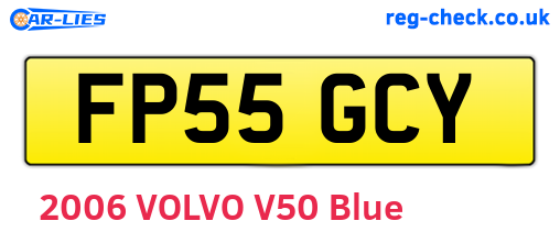 FP55GCY are the vehicle registration plates.
