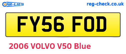 FY56FOD are the vehicle registration plates.