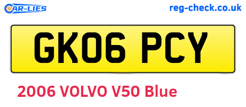 GK06PCY are the vehicle registration plates.
