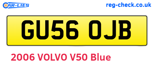 GU56OJB are the vehicle registration plates.