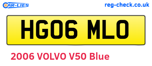 HG06MLO are the vehicle registration plates.