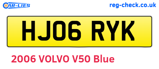 HJ06RYK are the vehicle registration plates.