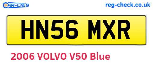 HN56MXR are the vehicle registration plates.