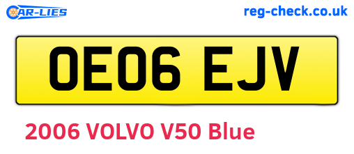 OE06EJV are the vehicle registration plates.