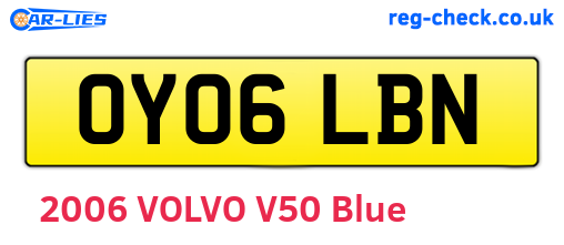 OY06LBN are the vehicle registration plates.