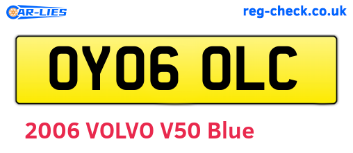 OY06OLC are the vehicle registration plates.