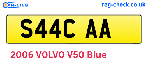 S44CAA are the vehicle registration plates.