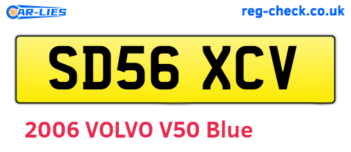 SD56XCV are the vehicle registration plates.