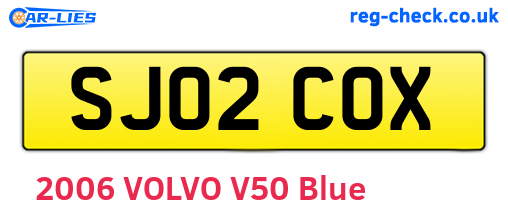 SJ02COX are the vehicle registration plates.