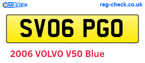 SV06PGO are the vehicle registration plates.
