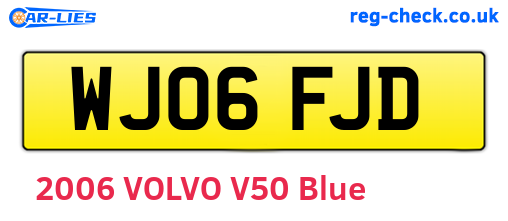WJ06FJD are the vehicle registration plates.