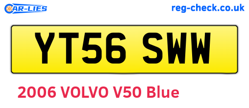YT56SWW are the vehicle registration plates.
