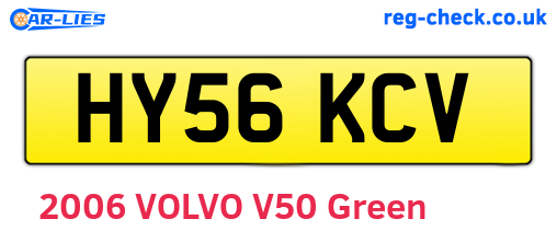 HY56KCV are the vehicle registration plates.