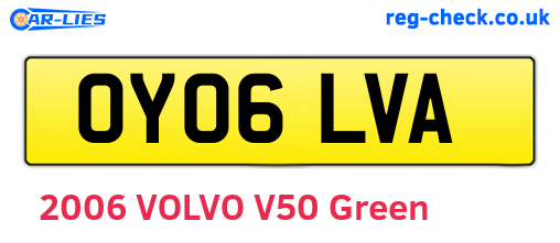 OY06LVA are the vehicle registration plates.