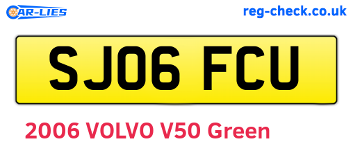 SJ06FCU are the vehicle registration plates.