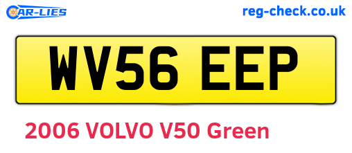 WV56EEP are the vehicle registration plates.