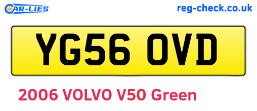 YG56OVD are the vehicle registration plates.