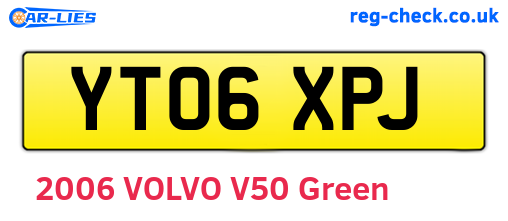 YT06XPJ are the vehicle registration plates.