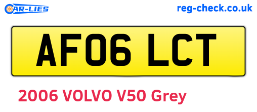 AF06LCT are the vehicle registration plates.