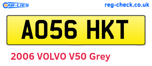 AO56HKT are the vehicle registration plates.