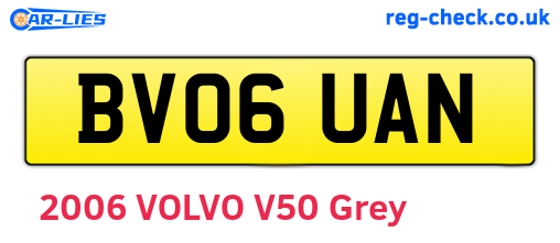 BV06UAN are the vehicle registration plates.