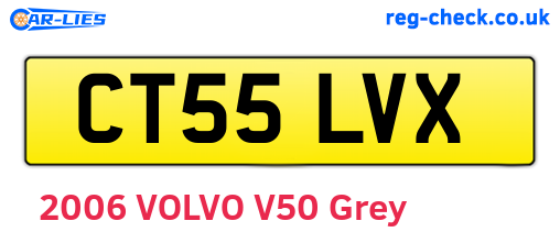 CT55LVX are the vehicle registration plates.