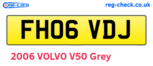 FH06VDJ are the vehicle registration plates.