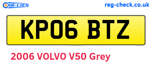 KP06BTZ are the vehicle registration plates.