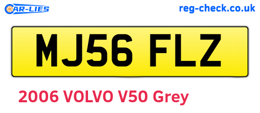 MJ56FLZ are the vehicle registration plates.