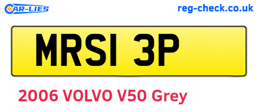 MRS13P are the vehicle registration plates.