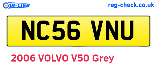 NC56VNU are the vehicle registration plates.