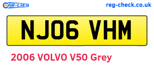 NJ06VHM are the vehicle registration plates.