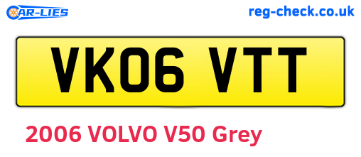 VK06VTT are the vehicle registration plates.