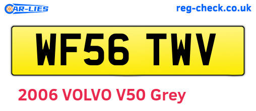 WF56TWV are the vehicle registration plates.