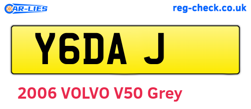 Y6DAJ are the vehicle registration plates.