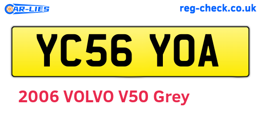 YC56YOA are the vehicle registration plates.