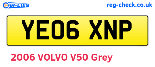 YE06XNP are the vehicle registration plates.