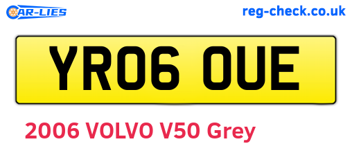 YR06OUE are the vehicle registration plates.