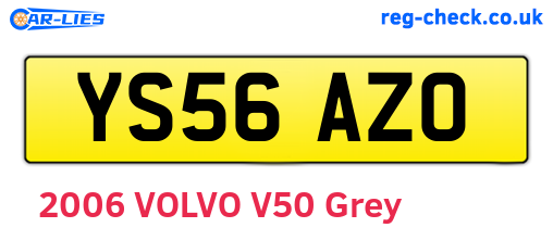YS56AZO are the vehicle registration plates.