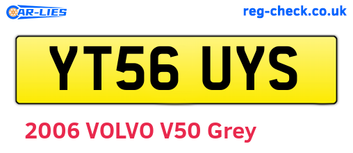YT56UYS are the vehicle registration plates.