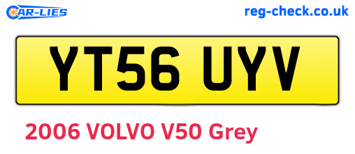 YT56UYV are the vehicle registration plates.