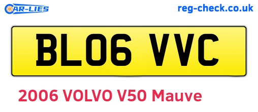 BL06VVC are the vehicle registration plates.