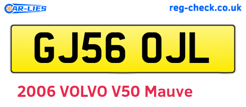 GJ56OJL are the vehicle registration plates.