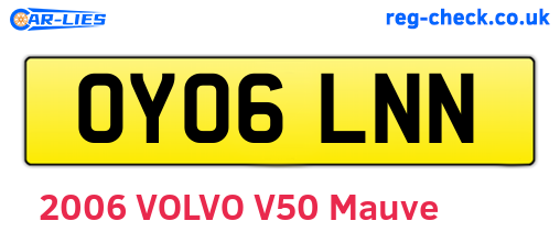 OY06LNN are the vehicle registration plates.