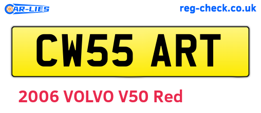 CW55ART are the vehicle registration plates.