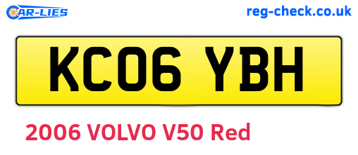 KC06YBH are the vehicle registration plates.