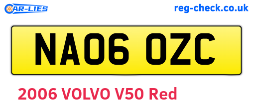 NA06OZC are the vehicle registration plates.