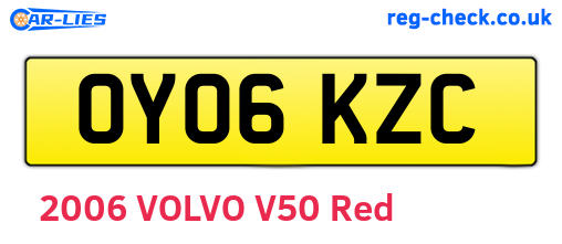 OY06KZC are the vehicle registration plates.