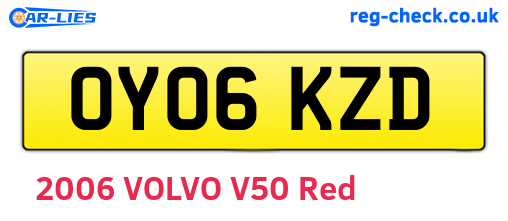 OY06KZD are the vehicle registration plates.